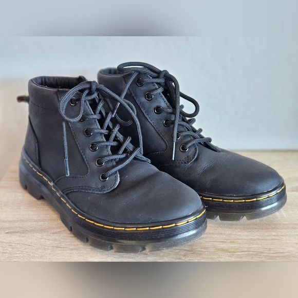 Dr. Martens AirWair Men’s Work Boots – Size 7, Slip-Resistant Leather, Black - Picture 1 of 6